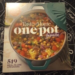 Taste of Home One Pot Favorites Cookbook with Teal Cover